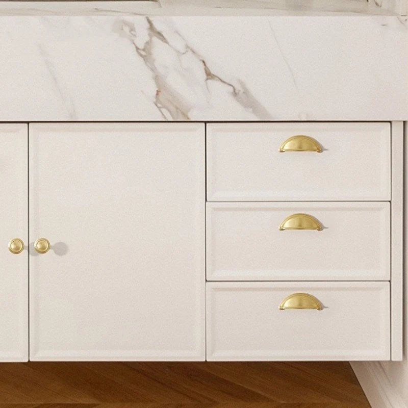 3" 76 mm Centers Brass Cup Drawer Pulls, Polished Gold Chrome Antique Bronze