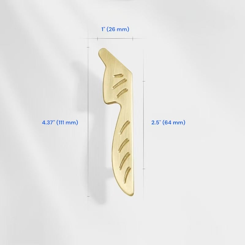2.5" 3.75" Leaf Cabinet Drawer Pulls, Decorative Hardware
