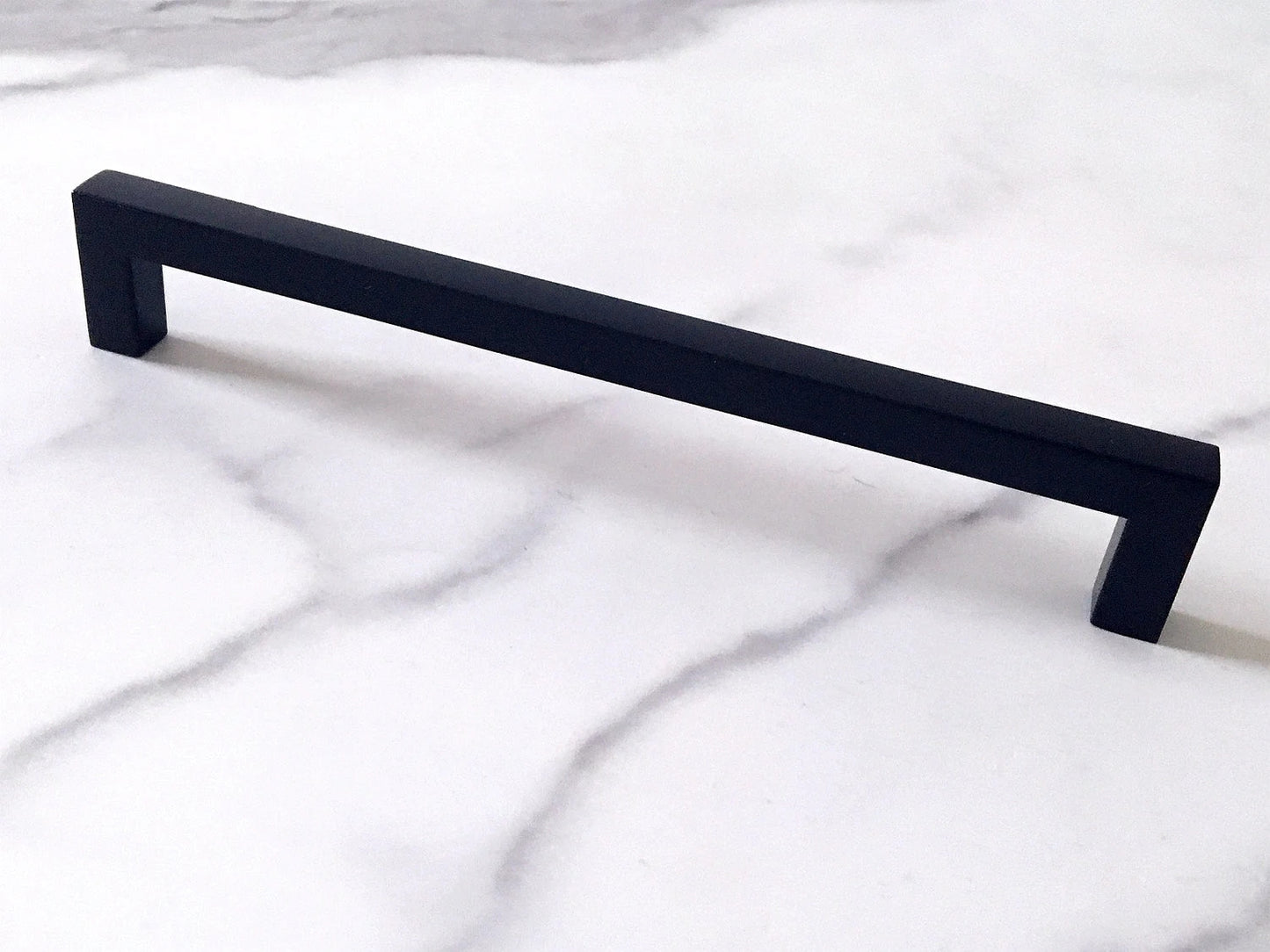 Black Cabinet Pulls Square Drawer Handles Kitchen Lynns Hardware