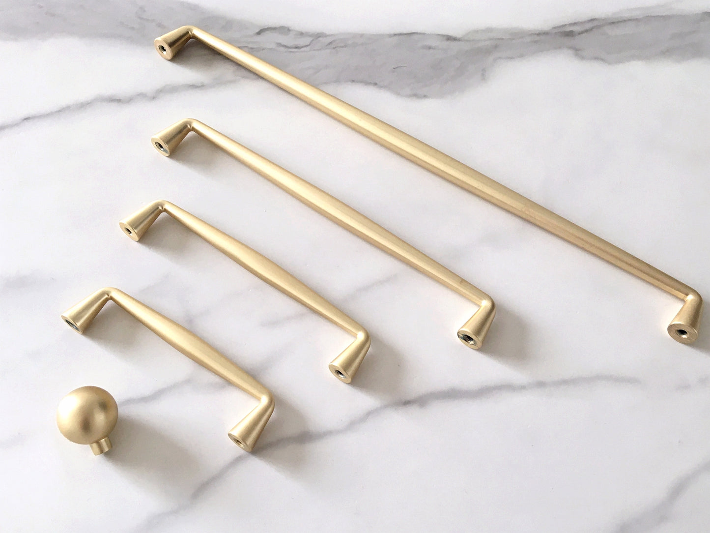 Cabinet Pulls Brushed Gold Drawer Handles Egg Knob Oval Pull | Lynns Hardware