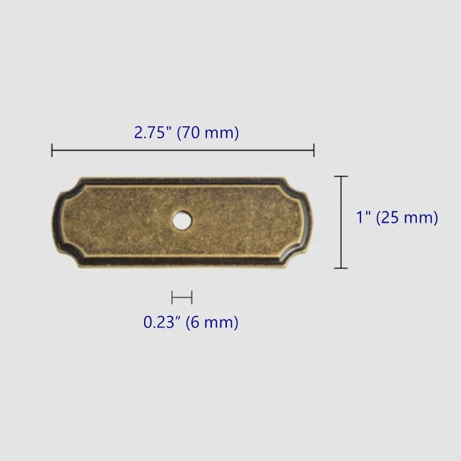 Aged Bronze Cabinet Knob Back Plate, Drawer Pulls Backplate, Rustic Kitchen Hardware