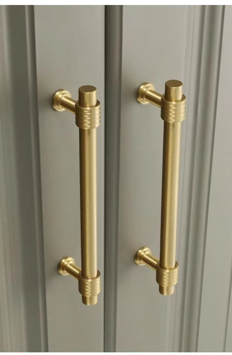 Brushed Brass Cabinet T Bar Handle Gold Vanity Pull, Kitchen Hardware