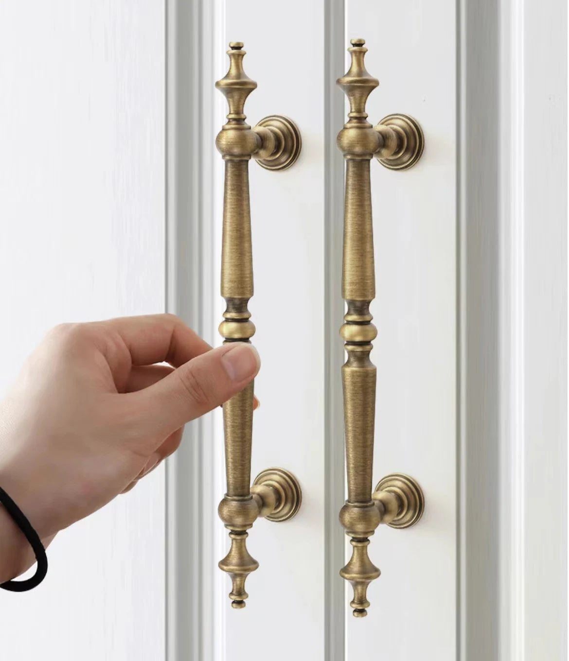 European Style Brass Cabinet Pull, Antique Bronze, Retro Kitchen Hardware