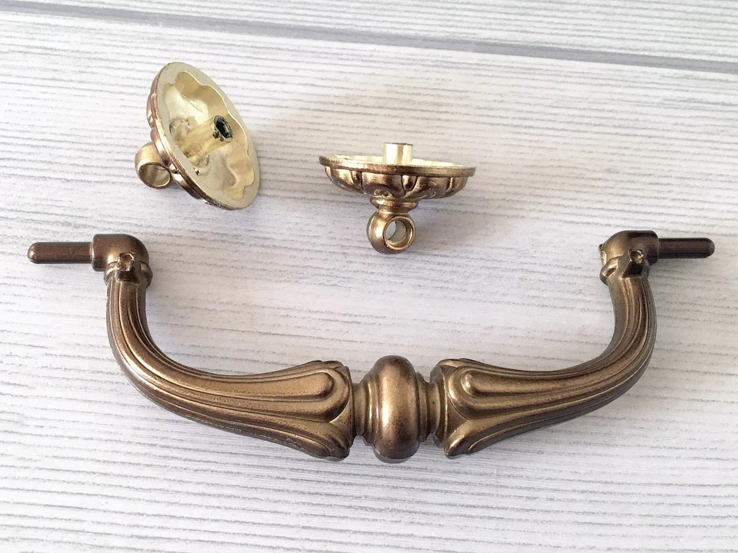 3.75" 4.5" Vintage Style Drop Bail Drawer Pulls Antique Brass Kitchen Hardware