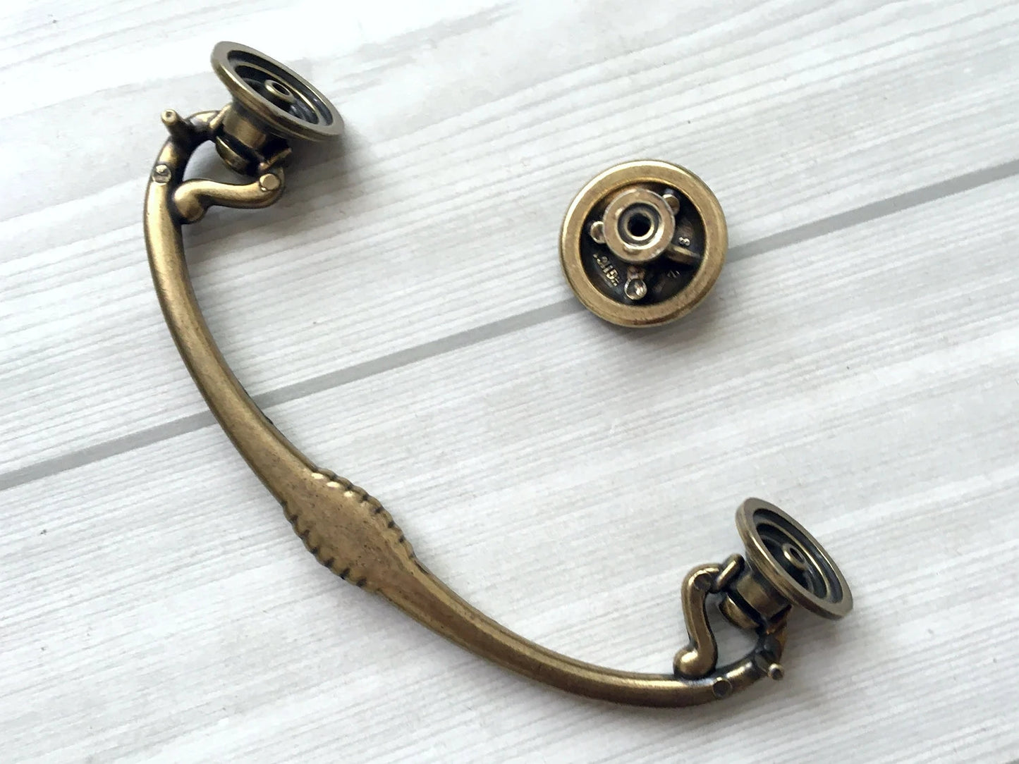 2.5" 3.75" Antique Bronze Bail Drawer Pulls Vintage Style