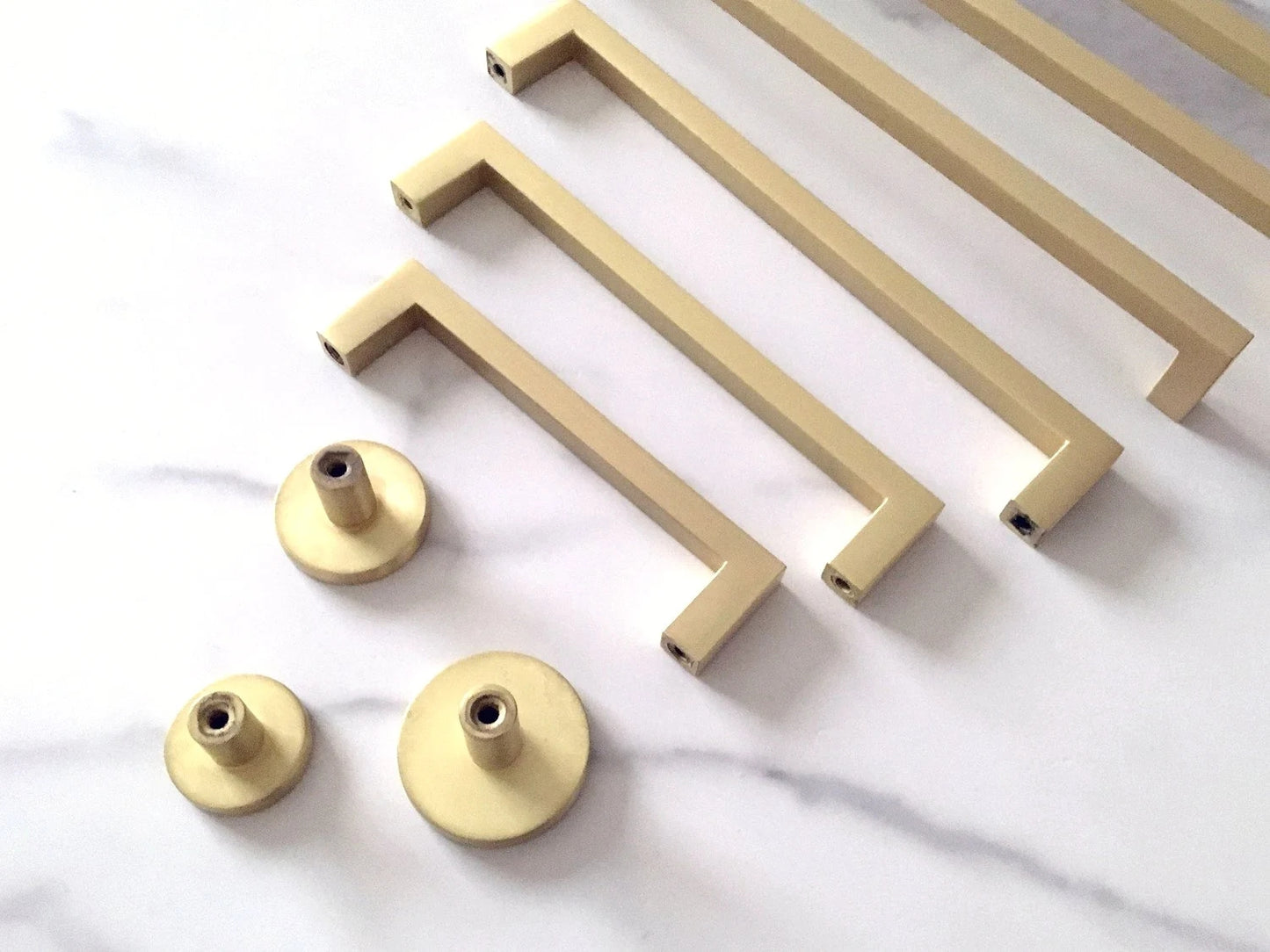 Mid Century Modern Gold Cabinet Handles, Drawer Pulls, Kitchen Hardware