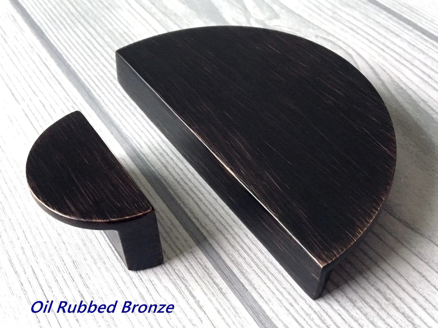 1.25" 2.5" Centers Half Moon Drawer Pulls, Mid Century Modern MCM Kitchen Hardware