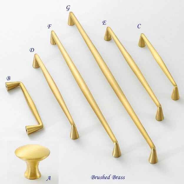Solid Brass Wardrobe D Pulls - 3.75" to 12.5" | Lynns Hardware