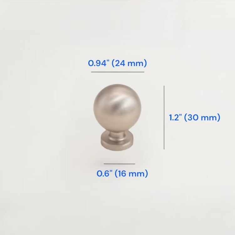 Brushed Nickel Cabinet Knobs, Zinc Alloy, Modern Drawer Pulls