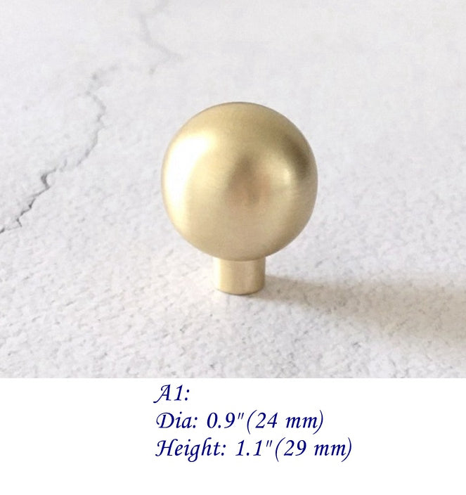 Cabinet Pulls Brushed Gold Drawer Handles Egg Knob Oval Pull | Lynns Hardware