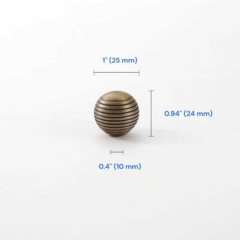 Fluted Brass Cabinet Pulls 96 128 160 224 256 320 mm, Antique Bronze Knurled Kitchen Hardware