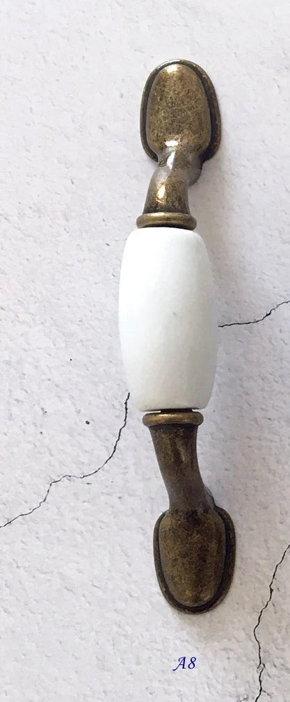 3" Centers Drawer Pulls, Cabinet Handle Hardware, 76 mm Holes, Ceramic