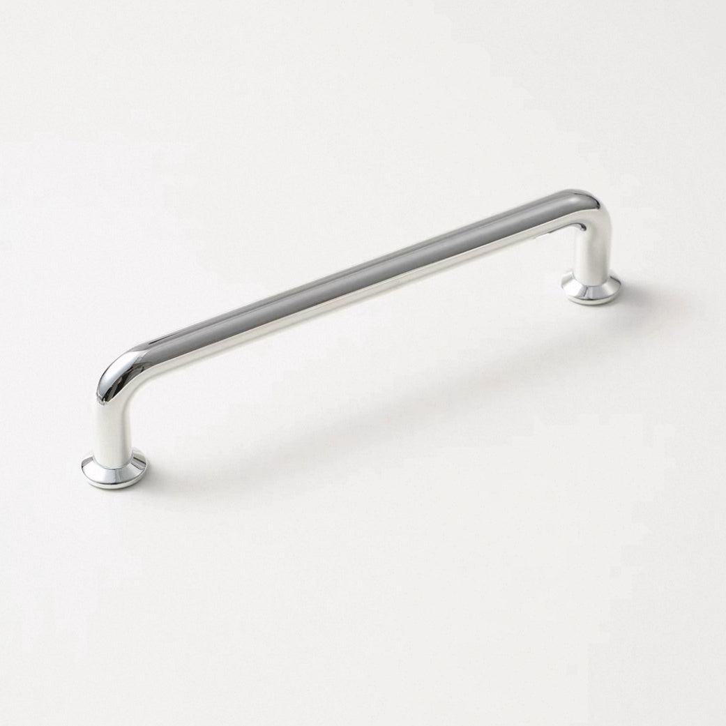 Polished Chrome Cupboard D Handle | Minimalist Cabinet Pull - 96 128 192 mm