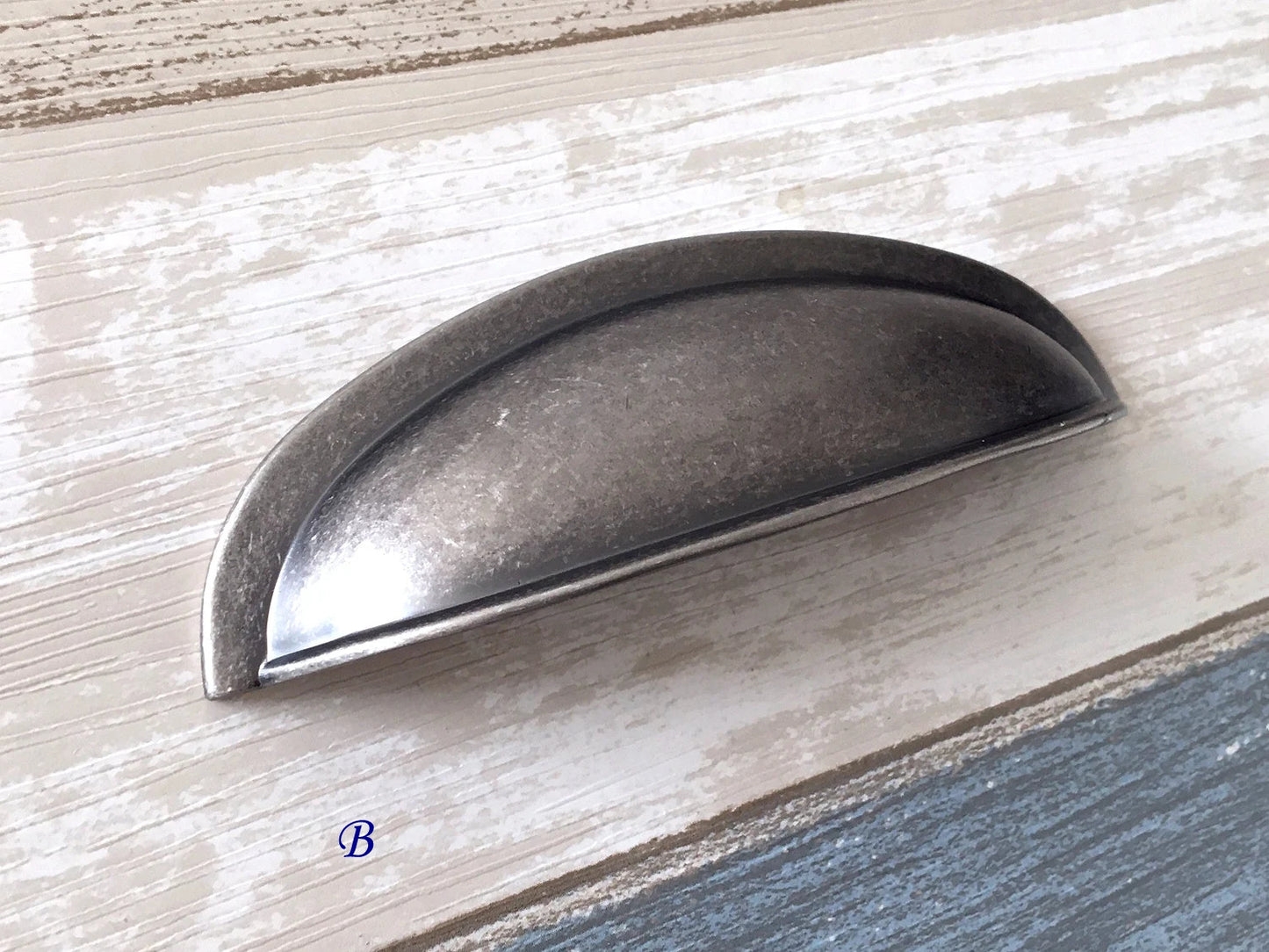 3" 3.75" 5" Cabinet Pull Handles, Antique Pewter, Rustic Kitchen Hardware