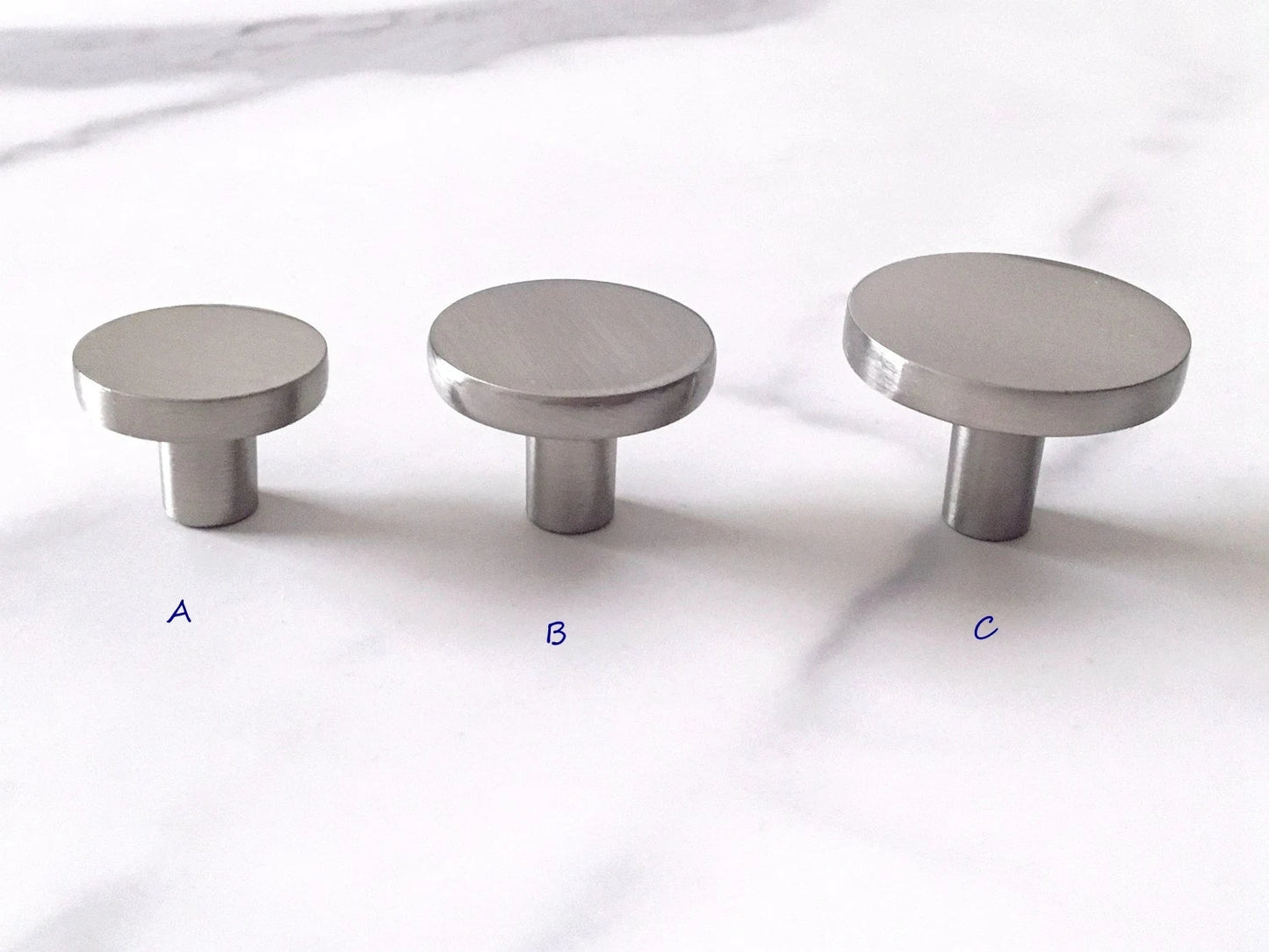 Nickel Slim Square Cabinet Handle, Half Moon Drawer Pull, Geometric Minimalist Kitchen Hardware