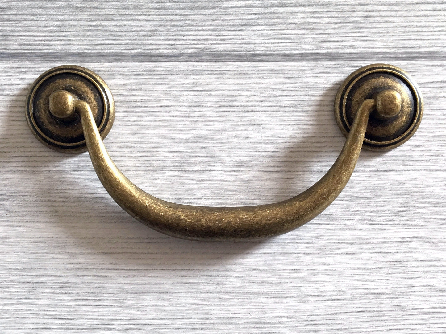 4.25" 4.5" Vintage Style Bail Drawer Pulls Handle Knob Dark Antique Bronze Black