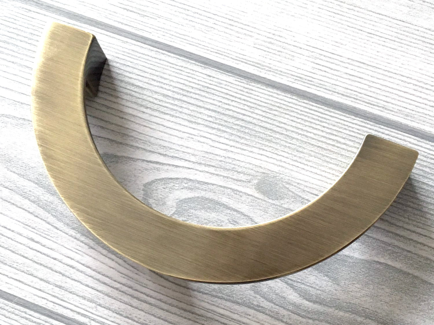 Half Circle Cabinet Handles, MCM Drawer Pulls 3.75" 5" Centers, Gold Nickel Black Bronze