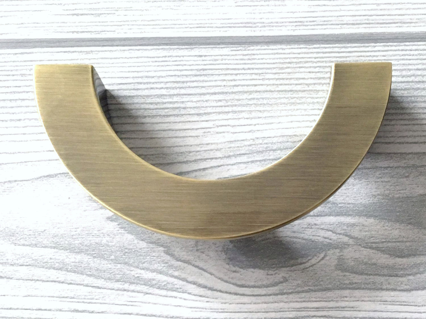 Half Circle Cabinet Handles, MCM Drawer Pulls 3.75" 5" Centers, Gold Nickel Black Bronze