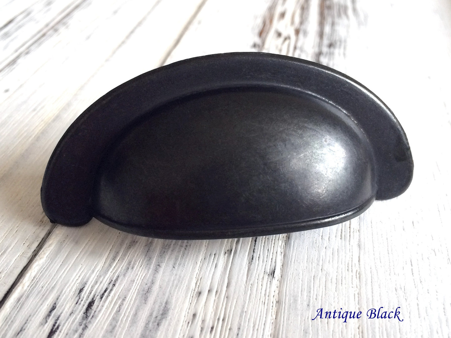 2.75" Cup Drawer Pull Vintage Style, Antique Bronze, Black, Nickel