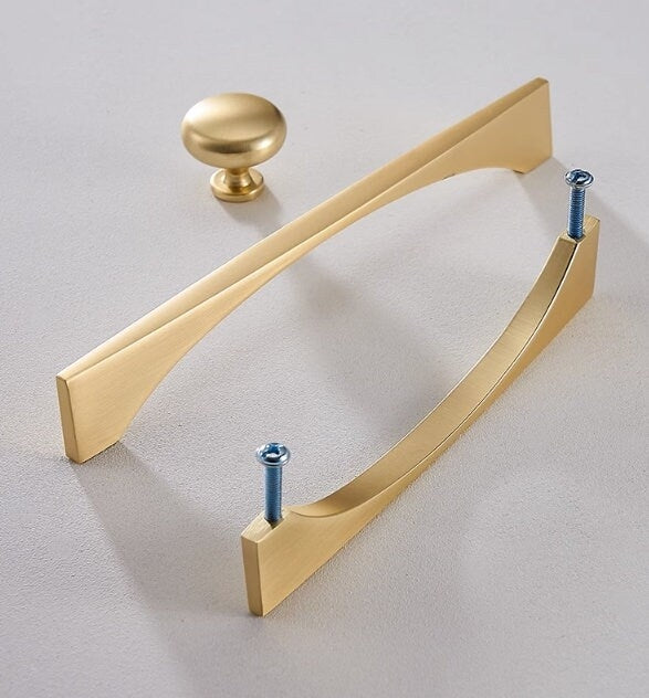 Gold Cabinet Pulls Modern Kitchen Hardware Brushed