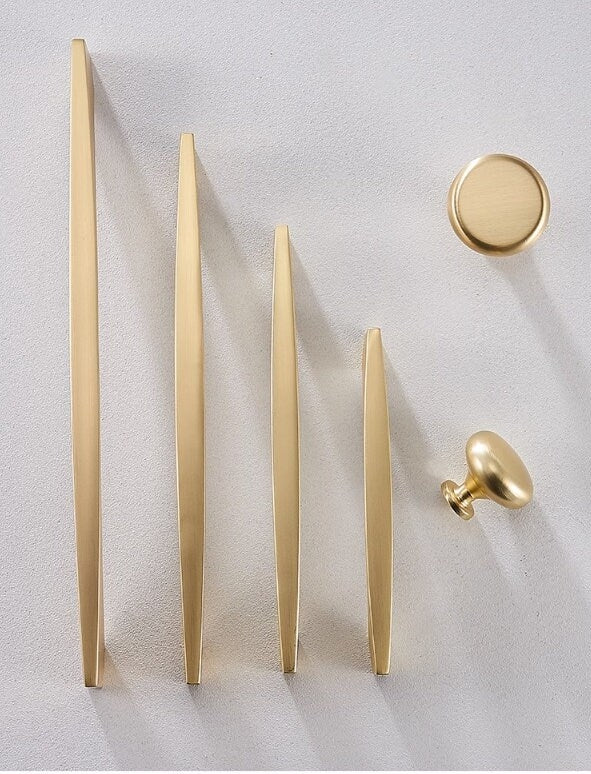 Gold Cabinet Pulls Modern Kitchen Hardware Brushed