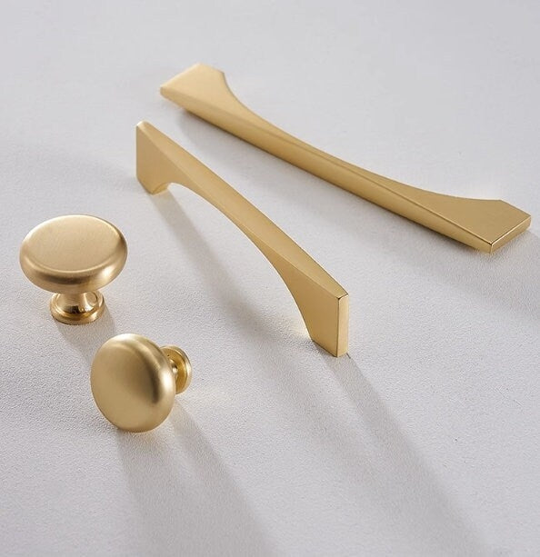 Gold Cabinet Pulls Modern Kitchen Hardware Brushed