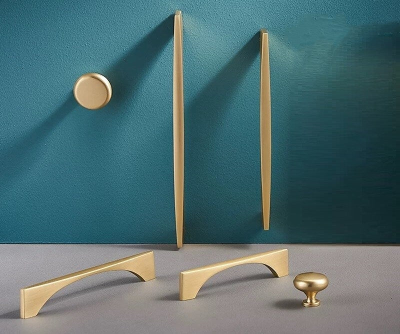 Gold Cabinet Pulls Modern Kitchen Hardware Brushed