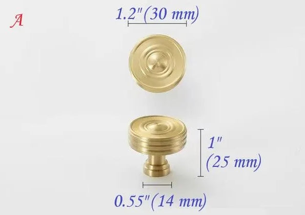 Brushed Brass Cabinet T Bar Handle Gold Vanity Pull, Kitchen Hardware