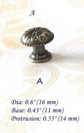 Antique Bronze Drawer Knob, Cabinet Pulls Hardware, Vintage Look