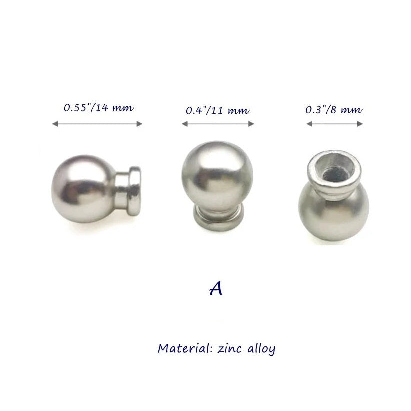 Nickel Cabinet Knobs, Egg Drawer Pulls, Modern Kitchen Hardware