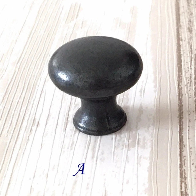 3.5" Drawer Pulls Drop Handles Antique Black Vintage Style Hardware
