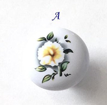 Ceramic Drawer Knobs, Kitchen Cabinet Pulls Hardware, Flower Bird Colorful