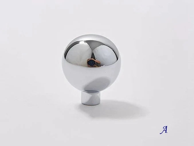 Brass Cabinet Ball Knobs, Polished Gold Chrome, Sleek Modern, Lynns Hardware