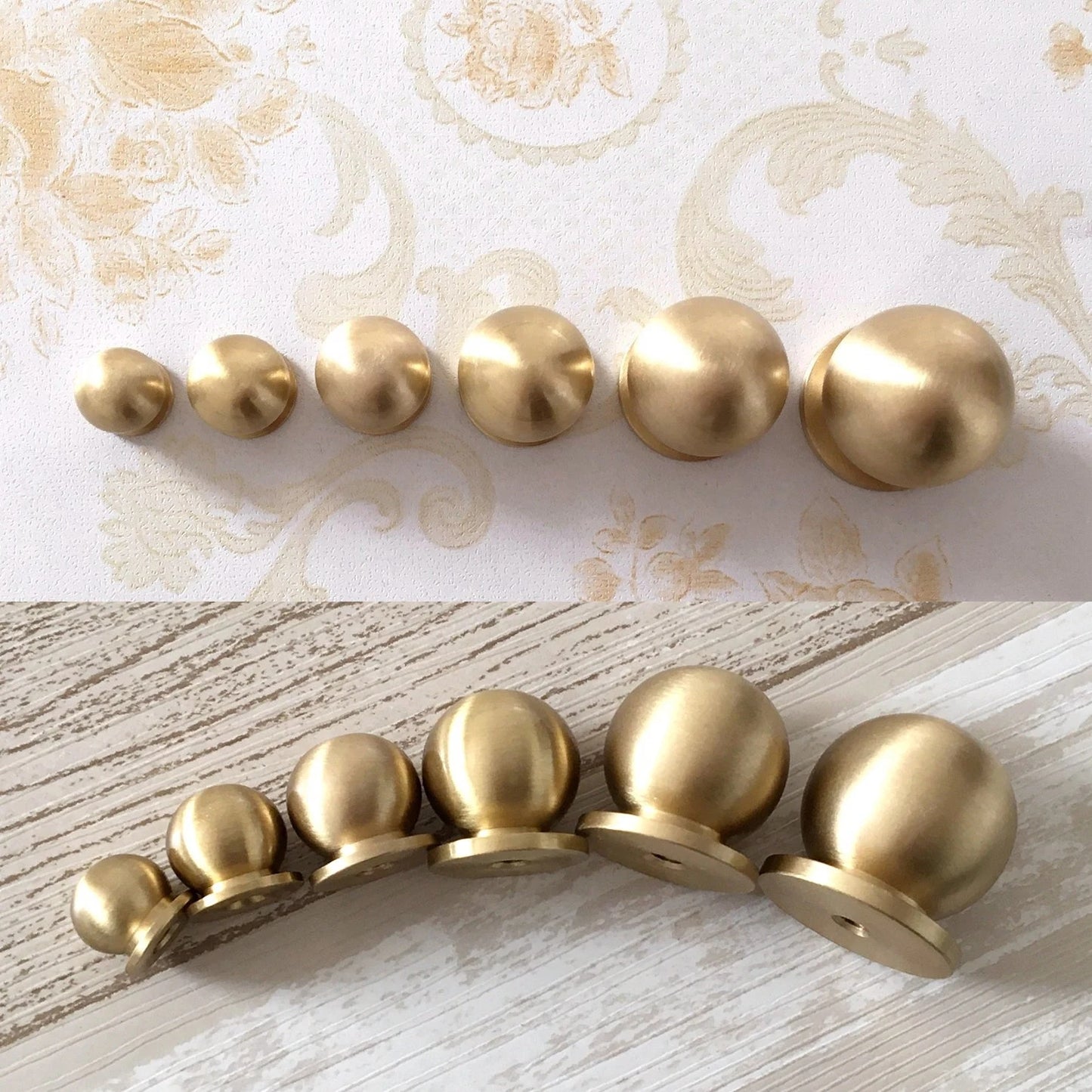 Petits boutons en laiton | Mini poignée de tiroir | Bronze antique poli or