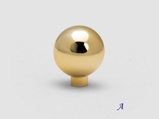 Polished Gold Cabinet Pulls, MCM Wardrobe Handles, Kitchen Hardware