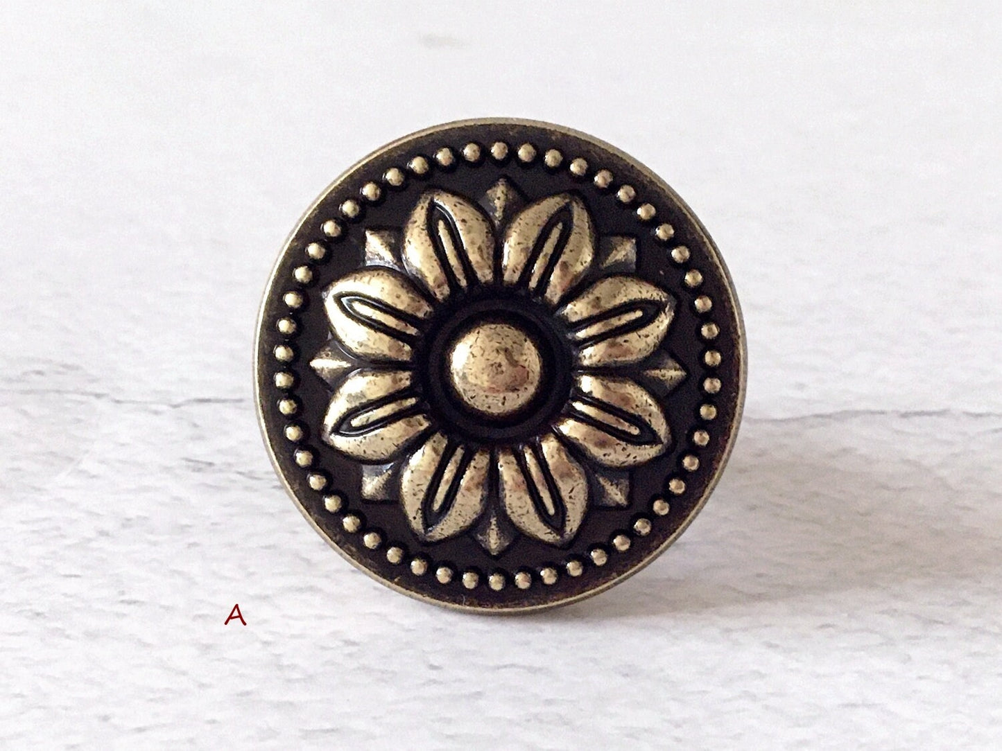2.5" 3" 3.75" Antique Bronze Leafy Drawer Pulls, French Provincial Cabinet Hardware