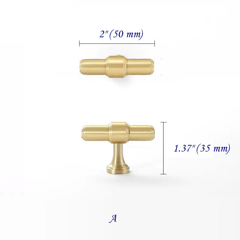 Minimalism Cabinet Bar Pulls, Solid Brass, Brushed Gold, Modern Mid Century Kitchen Hardware