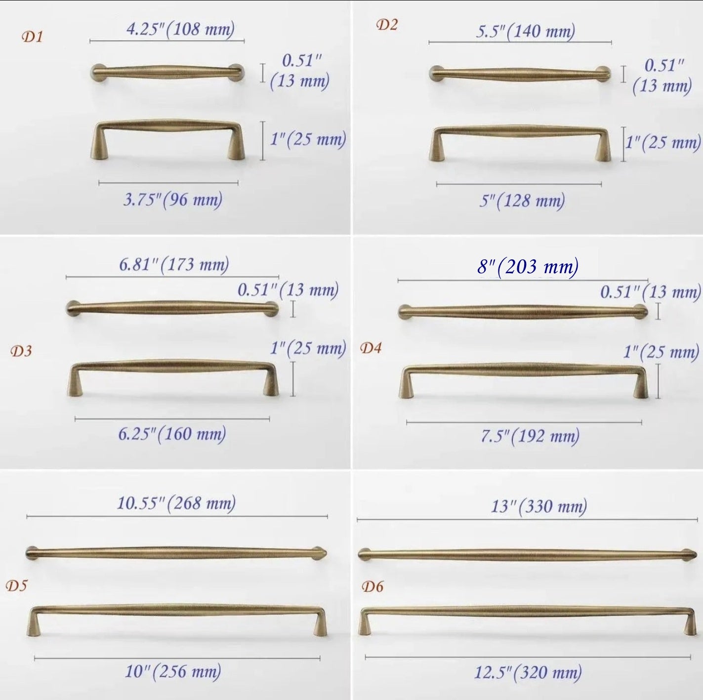 Antique Bronze Cabinet D Pulls & Drawer Knobs, Simple Classic Kitchen Hardware