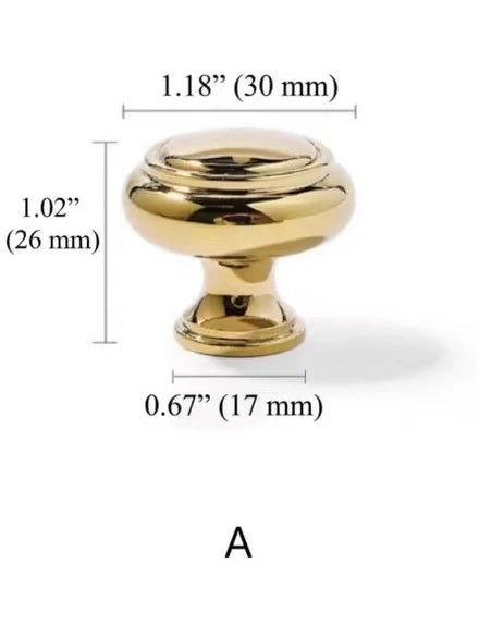 Polished Gold Brass Cabinet Bar Pulls European Style Luxury Shiny