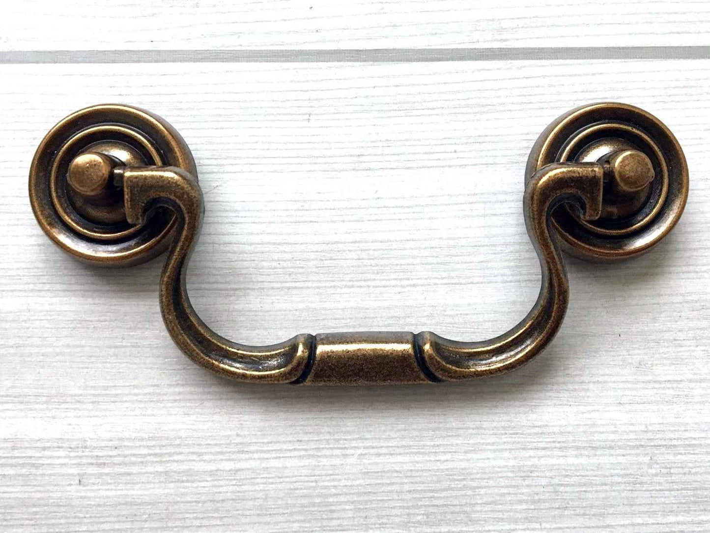 4" Antique Brass Swing Bail Handle - Retro Vintage Style