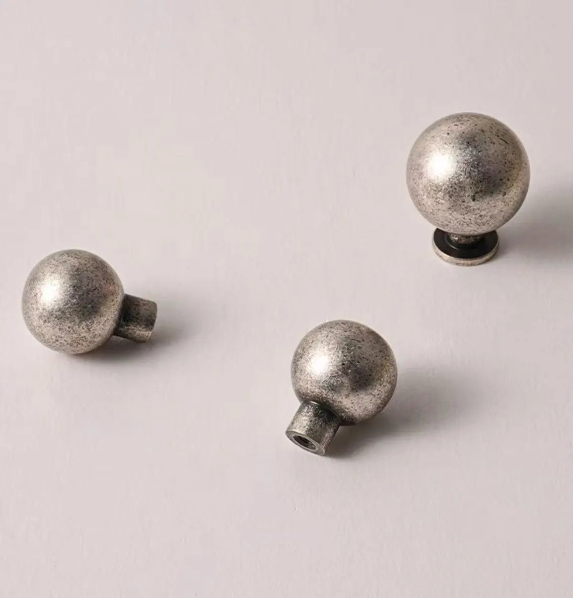 Antique Pewter Cabinet Pull Solid Brass