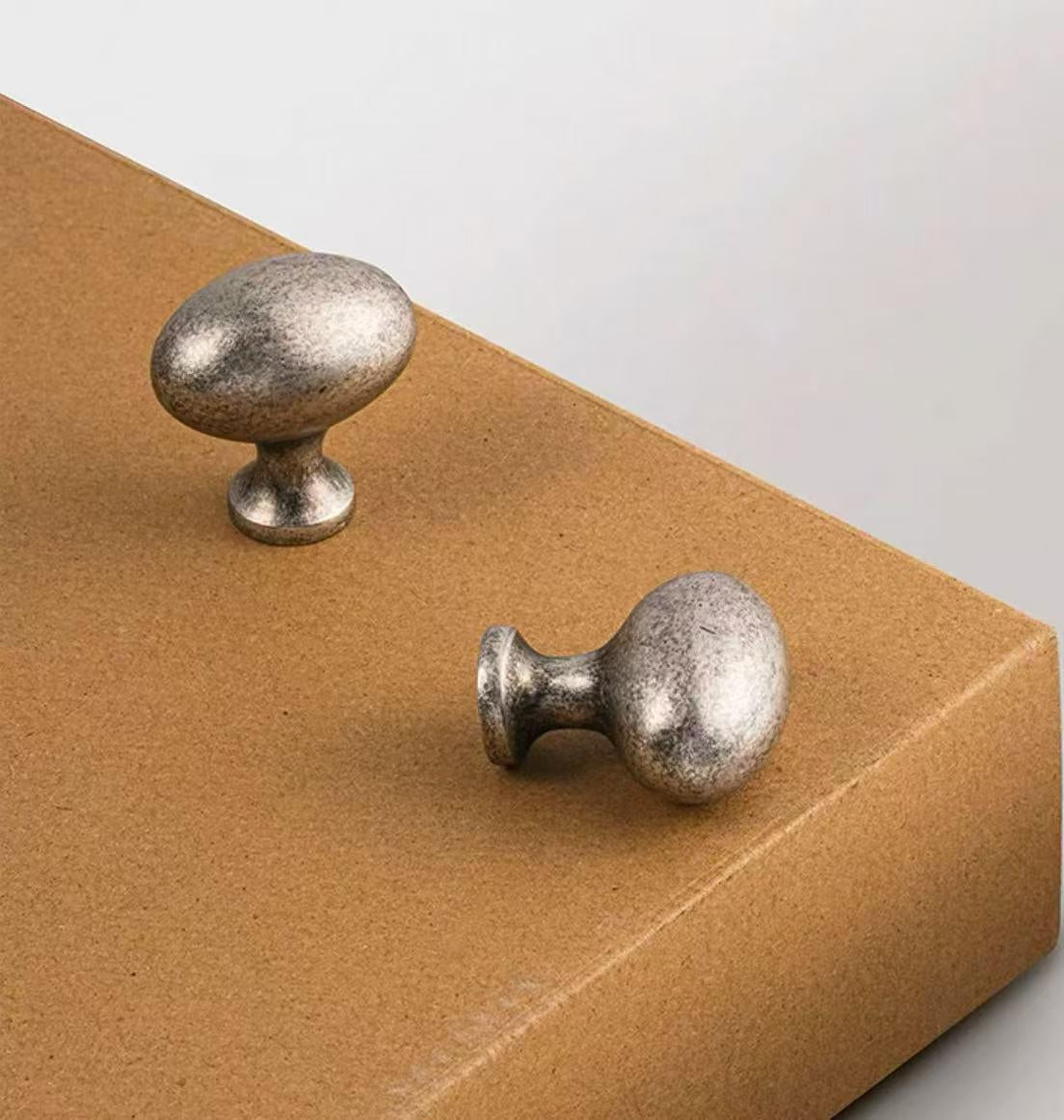 Antique Pewter Egg Bras Knobs
