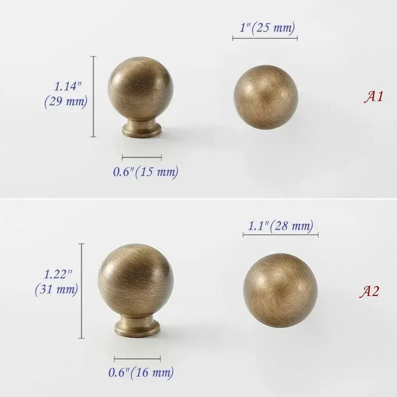 Poignées de tiroir et d'armoire en laiton bronze antique 96, 128, 192, 256 mm | Lynns Hardware
