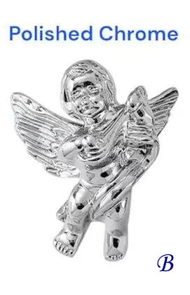 Angel Cupid Design Cabinet Knobs, Solid Brass, Gold, Silver and Bronze