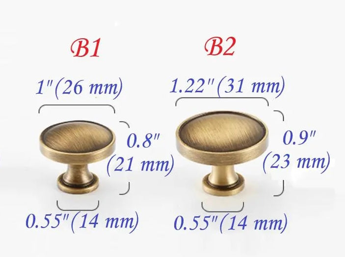 Brass Knob, Drawer Pulls, Kitchen Hardware, Antique Bronze