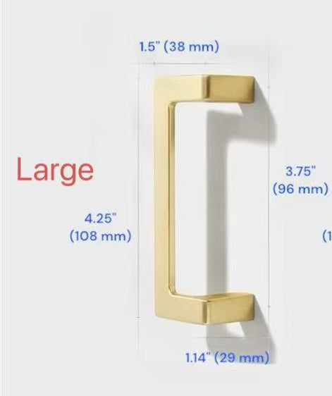 2.5" 3.75" U Turn Drawer Pull Handles, Antique Bronze, Brushed Gold, Matte Black