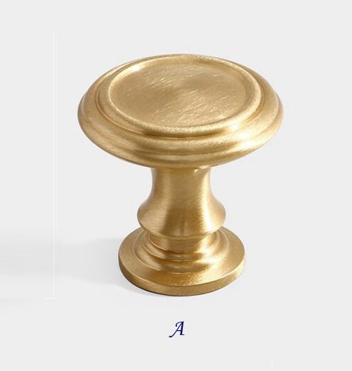 Brass Cabinet Pulls Drawer Knob Kitchen Hardware, Polished Brass, Brushed Brass, Polished Chrome