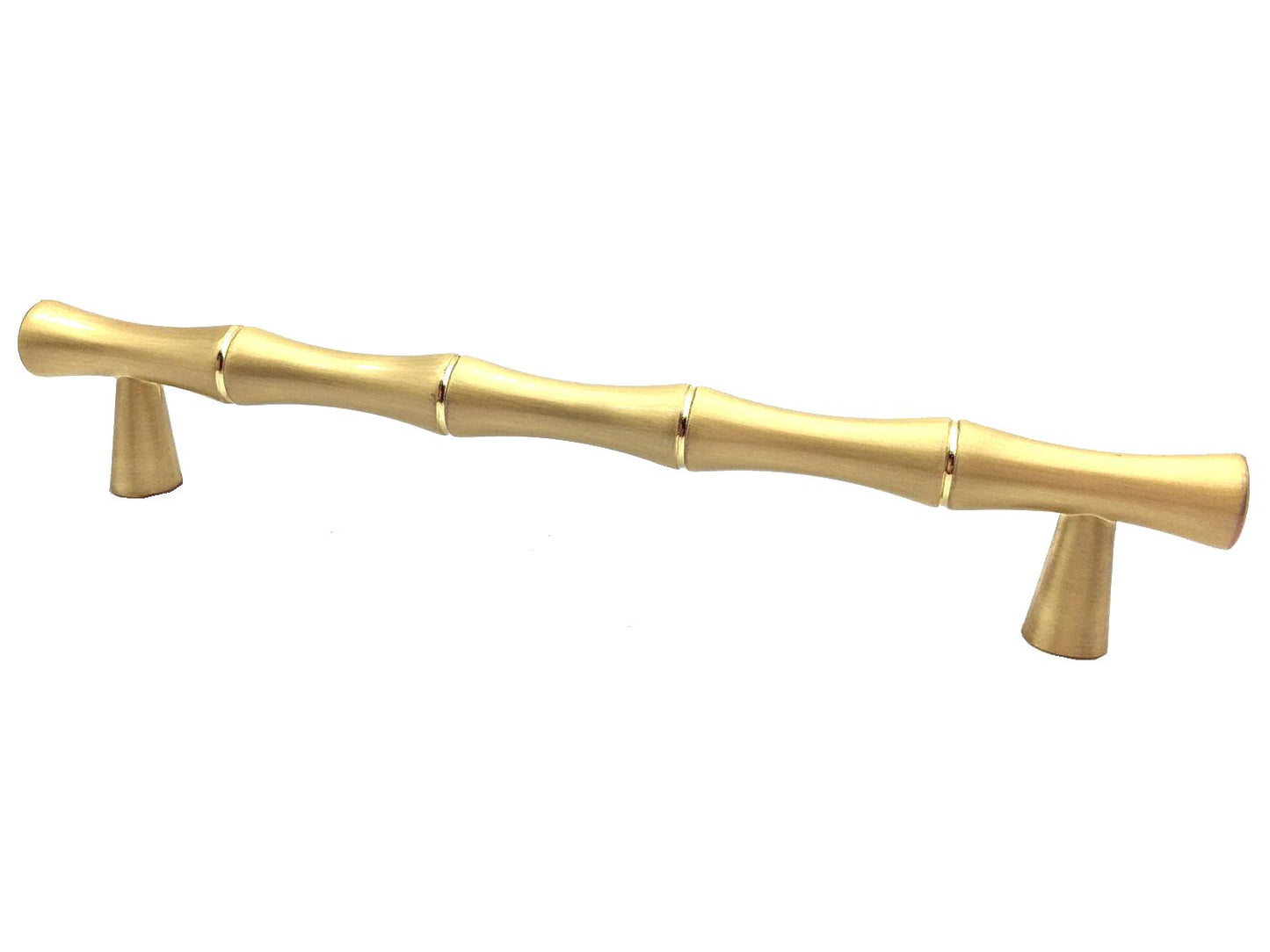 Bamboo Cabinet Pulls and Drawer Knobs, Brushed Gold | Lynns Hardware