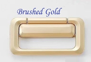 2.5" Holes Square Flat Bail Drawer Pulls Invisible, Gray Nickel Gold White Black, 64 mm Centers