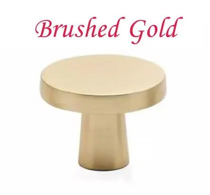 Disc Cabinet Knobs, Drawer Pulls, Gold Chrome Nickel Bronze Black Gray, Kitchen Hardware
